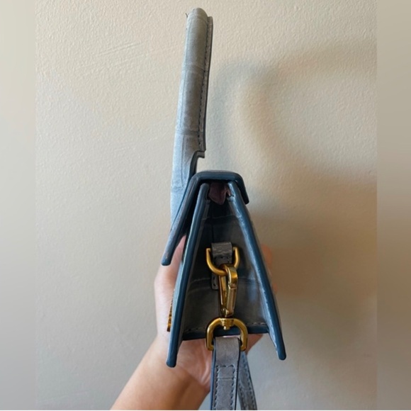 Le Chiquito Jacquemus Mini bag Cro-co embossed Leather Blue With dust bag - Picture 2 of 11